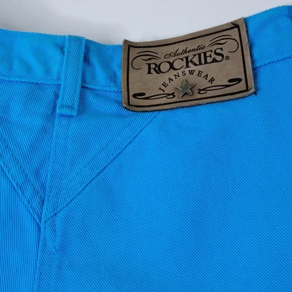 Rockies Robin Egg Blue High-Rise Western Jeans Waist 26" Inseam 37 - Picture 8 of 16